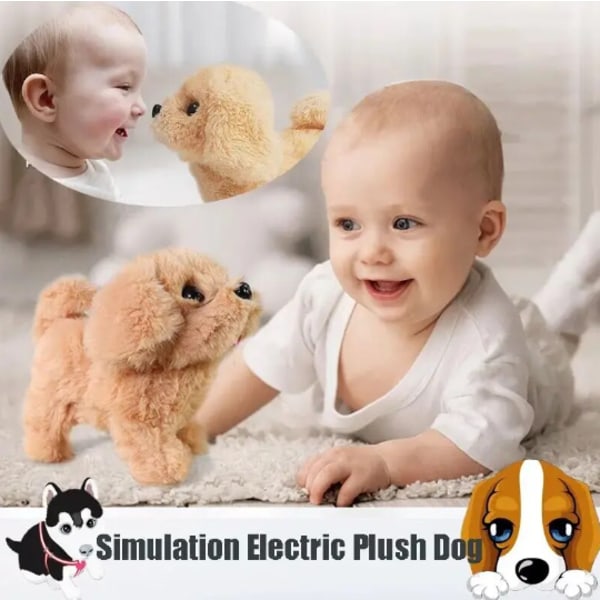 Elektrisk simulering hund plysj bamse vridende bagdel viftende hale kæledyr Corgi robothund børnelegetøj Labrador