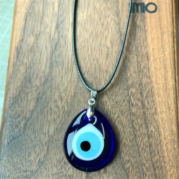 Evil Eye Lucky Beads Blue Eye Pendant Halsband Nyckelbenskedja