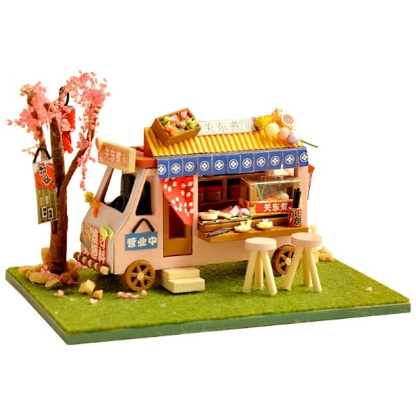 Cutebee DIY Dollhouse 1/36 skala miniatyr dockskåp Japansk trädgårdsbyggsats Leksaker för barn Födelsedagspresenter QT28