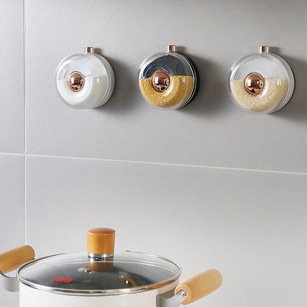 Kryddburk med Tryckdesign, Robusta och Hållbara Kryddburkar med Ergonomisk Design, Magnetiska Mätkryddbehållare för Ordentlig Förvaring