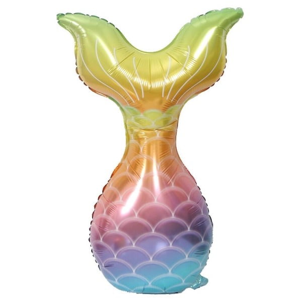 6 stk. Havfrue Fishtail Form Ballonger Havfrue Tema Party Aluminium Folie Ballonger Bursdagsfest Layout Forsyning Dekorasjon Sett