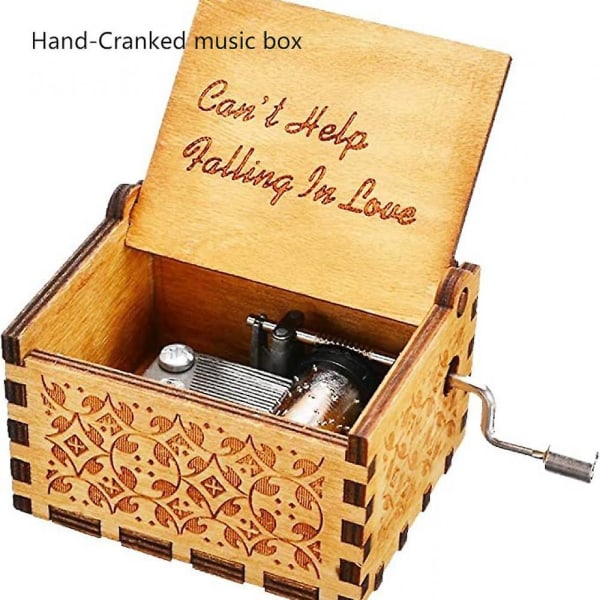 Music Box,retro Hand-cranked Wooden Music Box, Easy To Carry Around,painted Sculpture,give Friend The Best All Saints' Day Gift.(2) V