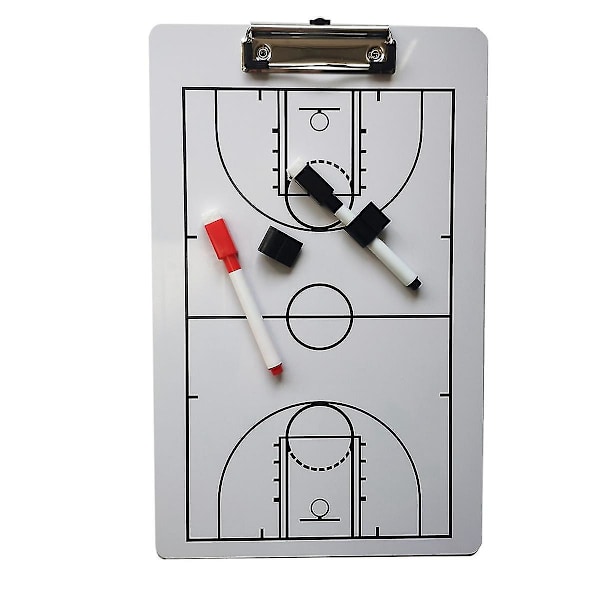 Coach Board Torktavla för Tränare Dubbelsidig Design Strategi Tavla Vittavla för Basket