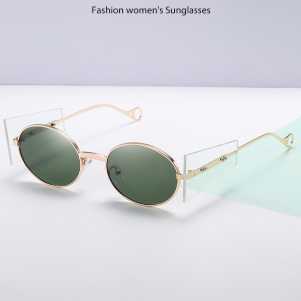 Klassisk rund solglasögonlins med UV400-beskyttelse for kvinner