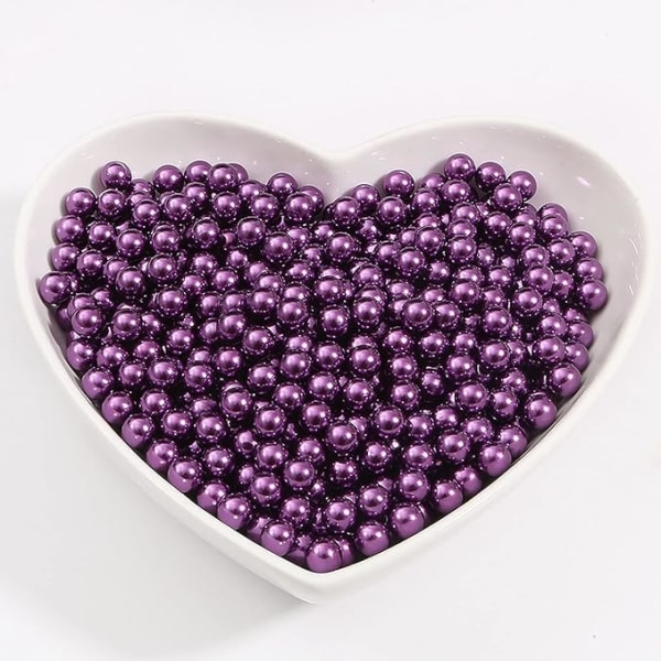 【Mingbao butik】850 lila pärlor med hål i olika storlekar, används för vasfyllning, smycketillverkning, (mörklila) Dark Purple 850pcs