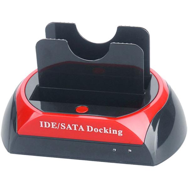 Harddisk-dokkingstasjon, alt-i-ett USB 2.0 til SATA IDE dobbelspor harddisk-kortleser for 2,5 3,5 tommers IDE SATA I/II/III harddisk SSD