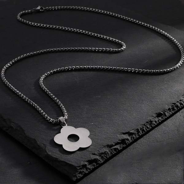Halskjede Anheng Smykker Blomst Anheng Choker Halskjede Jenter Bursdagsgaver Blomst Halskjede Rustfritt stål Materiale