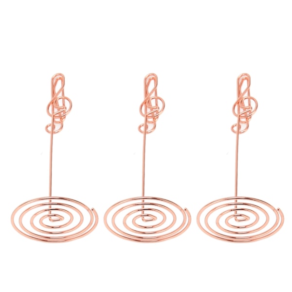 10 stk bordnummerstativer med stabil base, galvanisert metall rosegull plasskortholdere for bryllup, fest, kontornotater