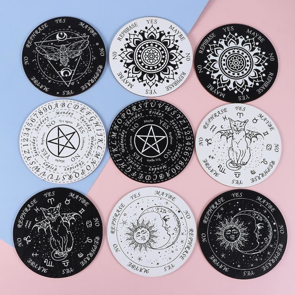 2 Astrologi Plate Divination Halskjeder