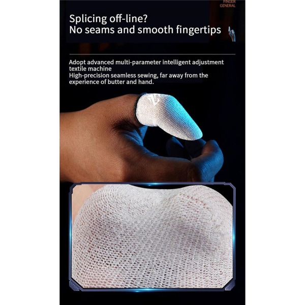 Gaming Finger Cover Svettsäker Finger Sleeve PUBG Mobilspel blue
