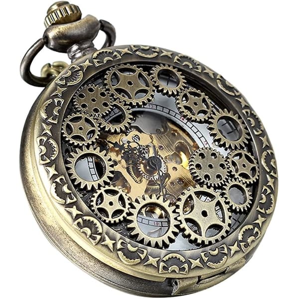 Retro Steampunk-klocka med romerska och arabiska siffror