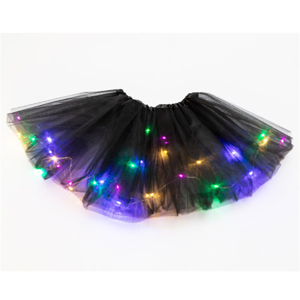 LED Glödande Ljus Princess Kjolar Fairy Girl Pannband Cosplay