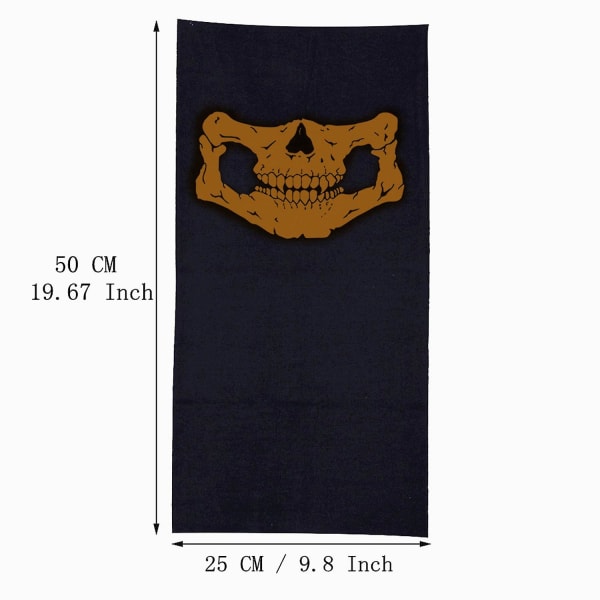 3-pack sömlös Skull Face Tube Pannband Scarf Head Wrap