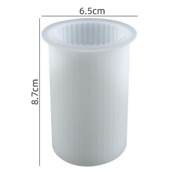 DIY Silikon Ljusform Ribbat Stearinljus vit white