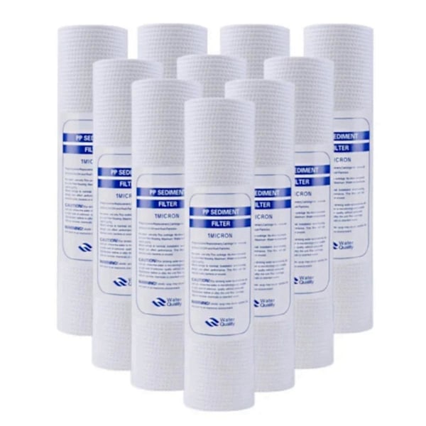 10 st universella vattenfilter PP bomullsfilter sediment vattenfilter polypropenmaterial, 1 Mi
