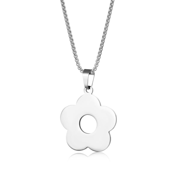 Halskjede Anheng Smykker Blomst Anheng Choker Halskjede Jenter Bursdagsgaver Blomst Halskjede Rustfritt stål Materiale