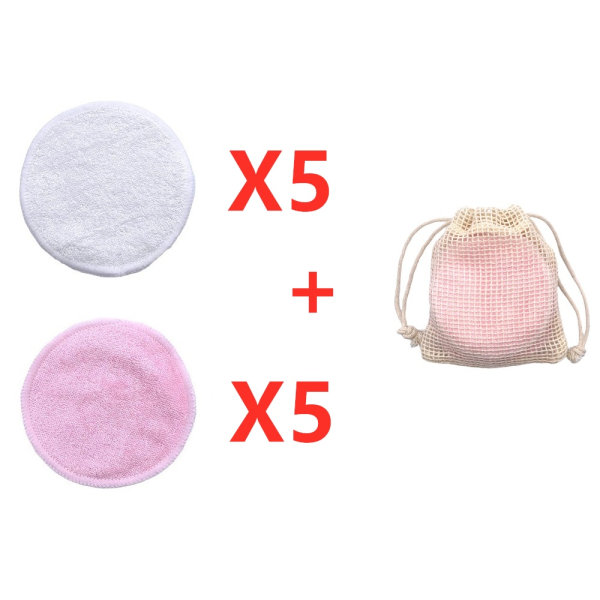 10pcs Washable Round Pads Makeup Remover Pads