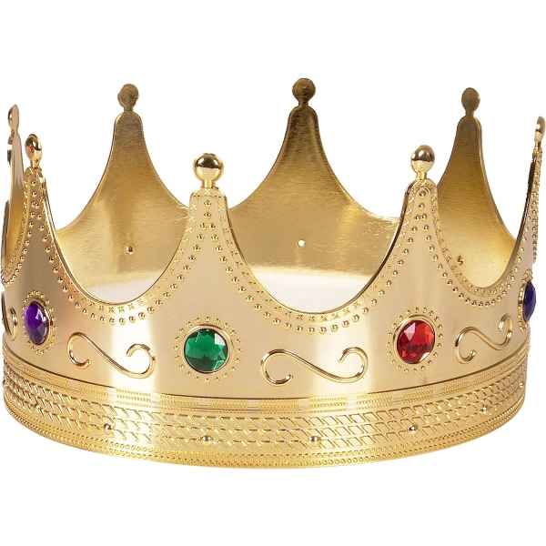 Queen/King Crown för vuxen eller barn - Plast Crown Party Hattar fo