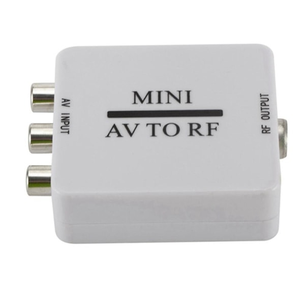 RCA/A/V kompositvideokabel till RF/koaxial/koaxialomvandlare -kompatibel modulator-tv