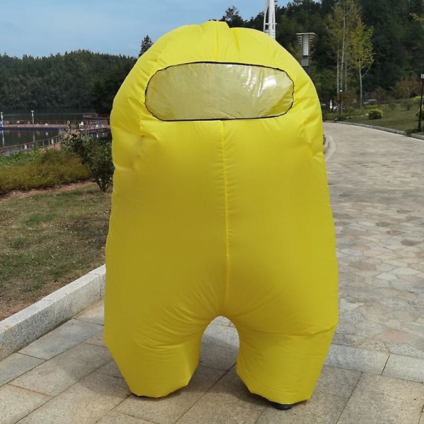 Halloween Oppblåsbar Among Us Kostyme For Barn Voksne Blow Up Suit Morsom Cosplay Astronaut Disfraz Gonflable Sus Crewmate Gave A Yz Yellow Yellow Adult 155 to 195cm