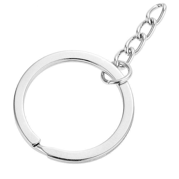 50-pakka - Avaimenperät 25mm - Lyhyt ketju Silver Silver