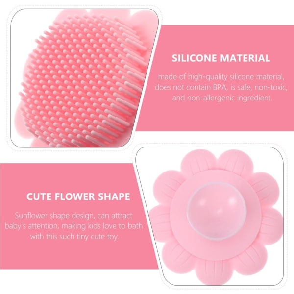 Baby Brush Cleaning Comb Remover Infant Scrubber U Pink