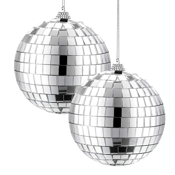 2 stk speil disco ball 70s disco party hengekule