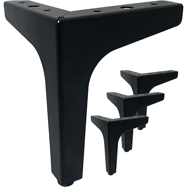 Pack of 4 10 cm black triangle table legs