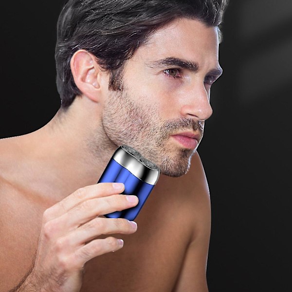 Mini Partakone Kannettava Sähköinen Partakone Miehille USB Ladattava Partakone Kotiin Matkalle Blue
