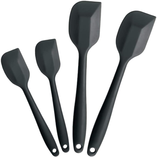 Sett med 4 silikonspadler for baking Blanding Varmebestandig black