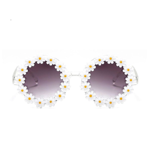 Retro Daisy solglasögon för kvinnor blomma rund mode disco festival solglasögon