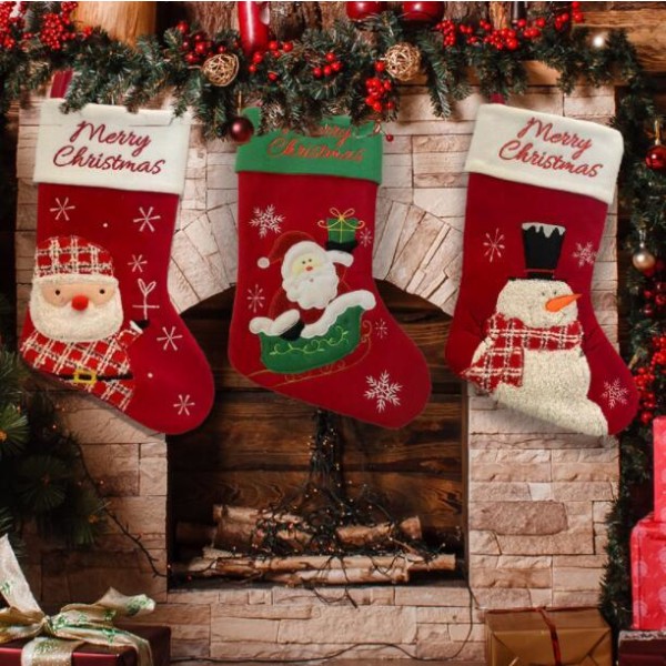Julstrumpor, julstrumpor hängande dekorasjoner Style 3