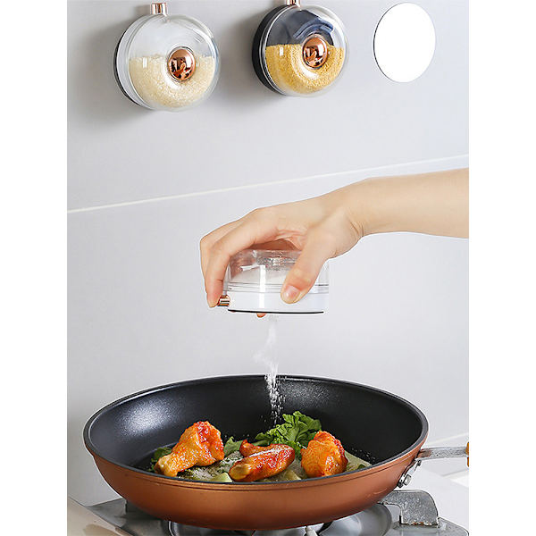 Kryddburk med Tryckdesign, Robusta och Hållbara Kryddburkar med Ergonomisk Design, Magnetiska Mätkryddbehållare för Ordentlig Förvaring