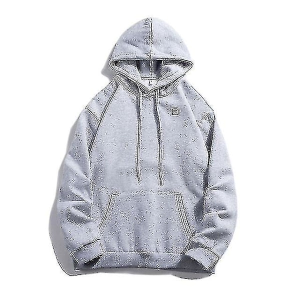 Opvarmede Hoodies, USB Elektrisk Opvarmning Letvægtsjakke med Hætte Sort Black L