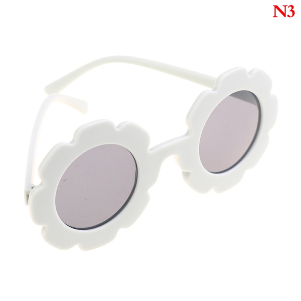 Nya Sun Flower Round e barnsolglasögon UV400 för pojkflickor N3