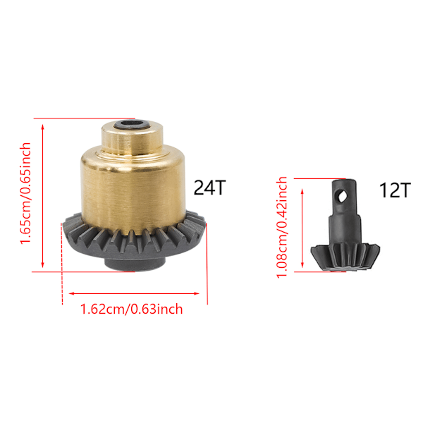 RCGOFOLLOW Messinkikovetettu vaihde RC Päivitysosa Rc Vaihde 1/24
