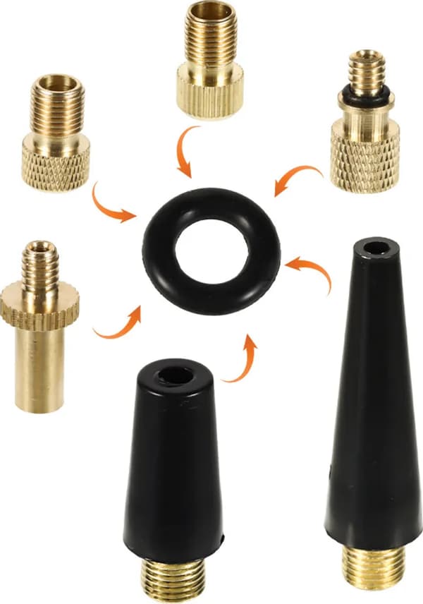 Cykelventiladapterset 21 delar ventiladapter för kompressor cykelpump luftpump cykelpumpstillbehör för DV AV SV