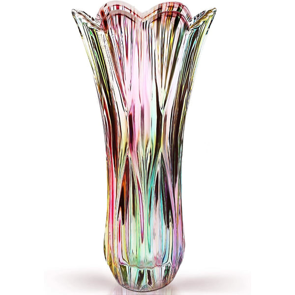 Blomvas Phoenix Svansform Förtjockat Kristallglas storlek25cm