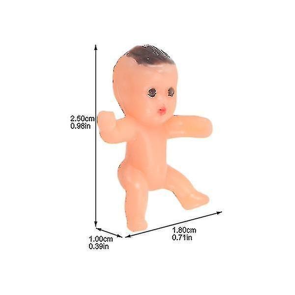 20 stk. mini babyfigurer i plast, små babyfigurer til babyshower-kage