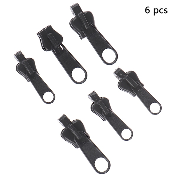 6-pak Instant Fix Lynlås Reparationssæt Udskiftning Zip Slider DIY A A one size