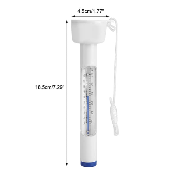 Stor Flydende Termometer til Udendørs- & Indendørs Pools, Spa, Boblebade og Fiskedamme - Celsius & Fahrenheit Display