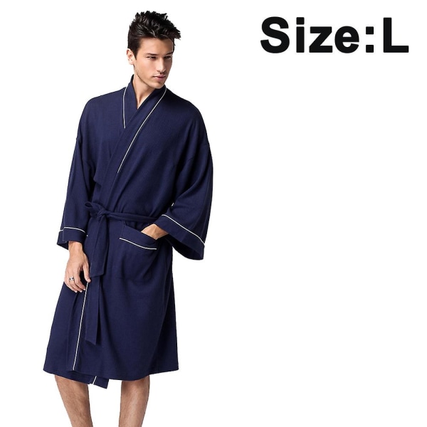 Nightgown Robe Soft Absorbent Lightweight Long Kimono Waffle Hotel/spa Cotton Bathrobe CMK