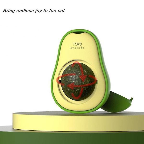 Avokado Mint Ball Cat Toy Kitten Lek Slick Snack X2st