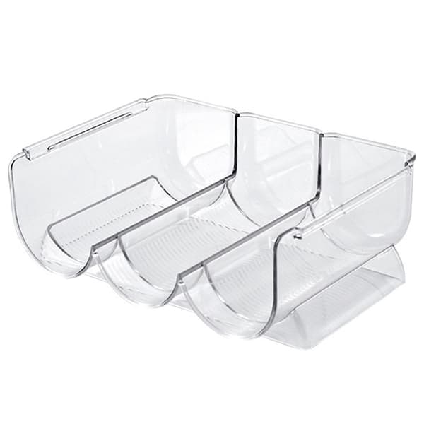 Stackbar Transparent Plastvinflaskehållare för Hemvisning - Rymmer 3 Flasko 3 layers
