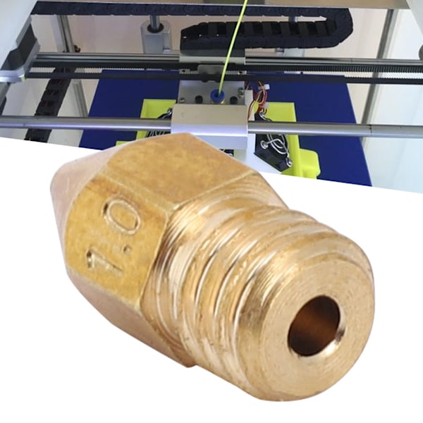 10-pak 1 mm messingekstruderdyser til 1,75 mm MK8 3D-printere