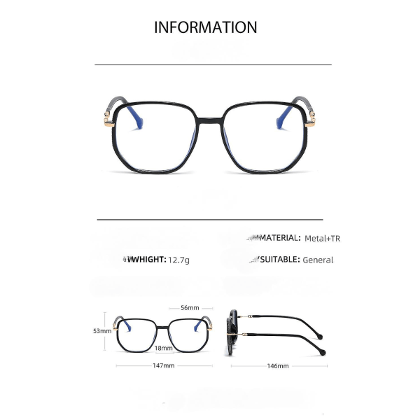 Blåljusblockerande glasögon, spelglasögon, tv-glasögon for women män, Anti-bländning-h99015