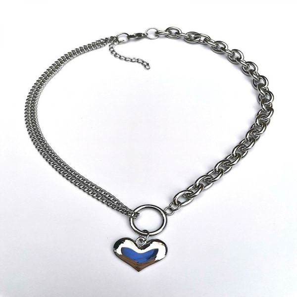High Polished Stainless Steel Heart Pendant Necklace