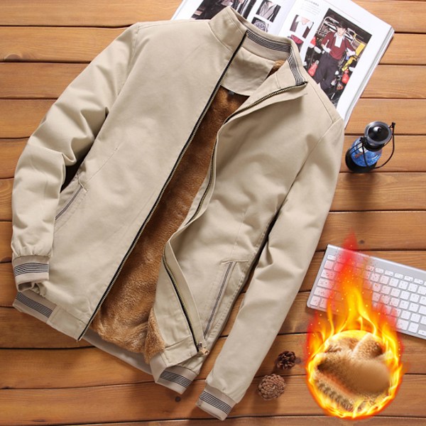 Herrejakker Vinterjakker Mote Casual Kappa Klær for Menn Slim Stand Collar b b 3xl