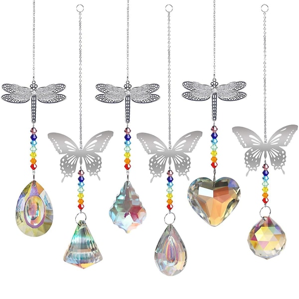 Crystal Guardian Angel Rainbow With Glass Ball Prism
