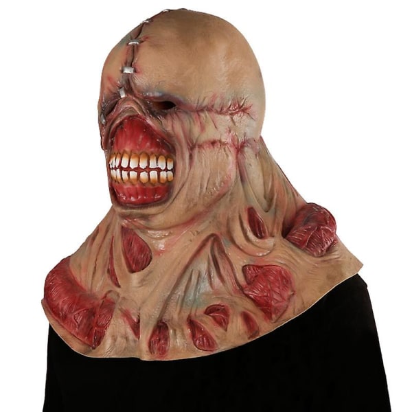 Halloween Zombie Mask Skrämmande Tyrant Skräck Evil Mask Cosplay Nemesis Kostym Rekvisita Skräckfilm Latex Clown Mask Devil Face Cover K